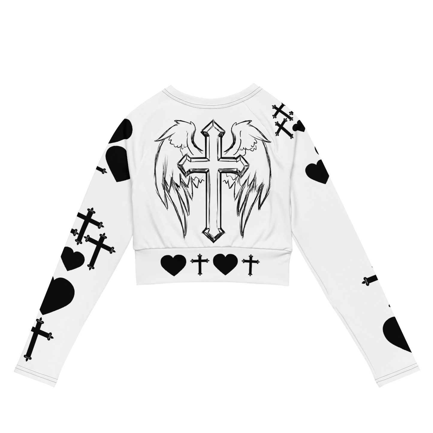 {Spread Christ Own Everything} "Monochrome" Long Sleeve Crop Tee