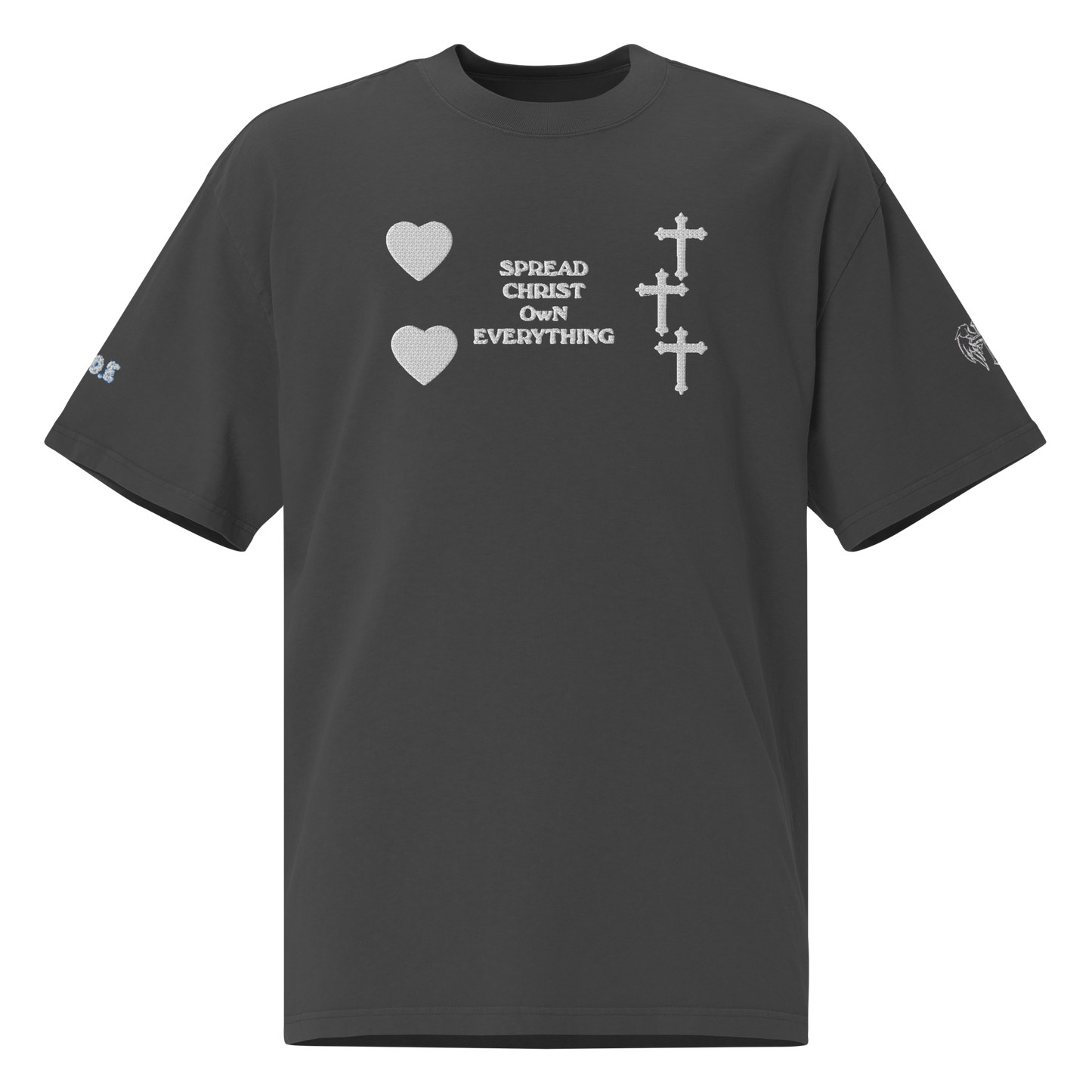 {Spread Christ Own Everything} "Monochrome" Faded Black Tee