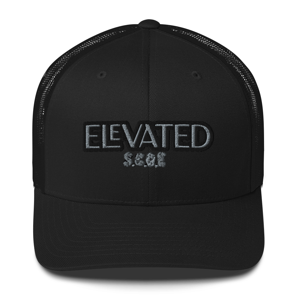 {ELEVATED MIND} Triple Black Trucker