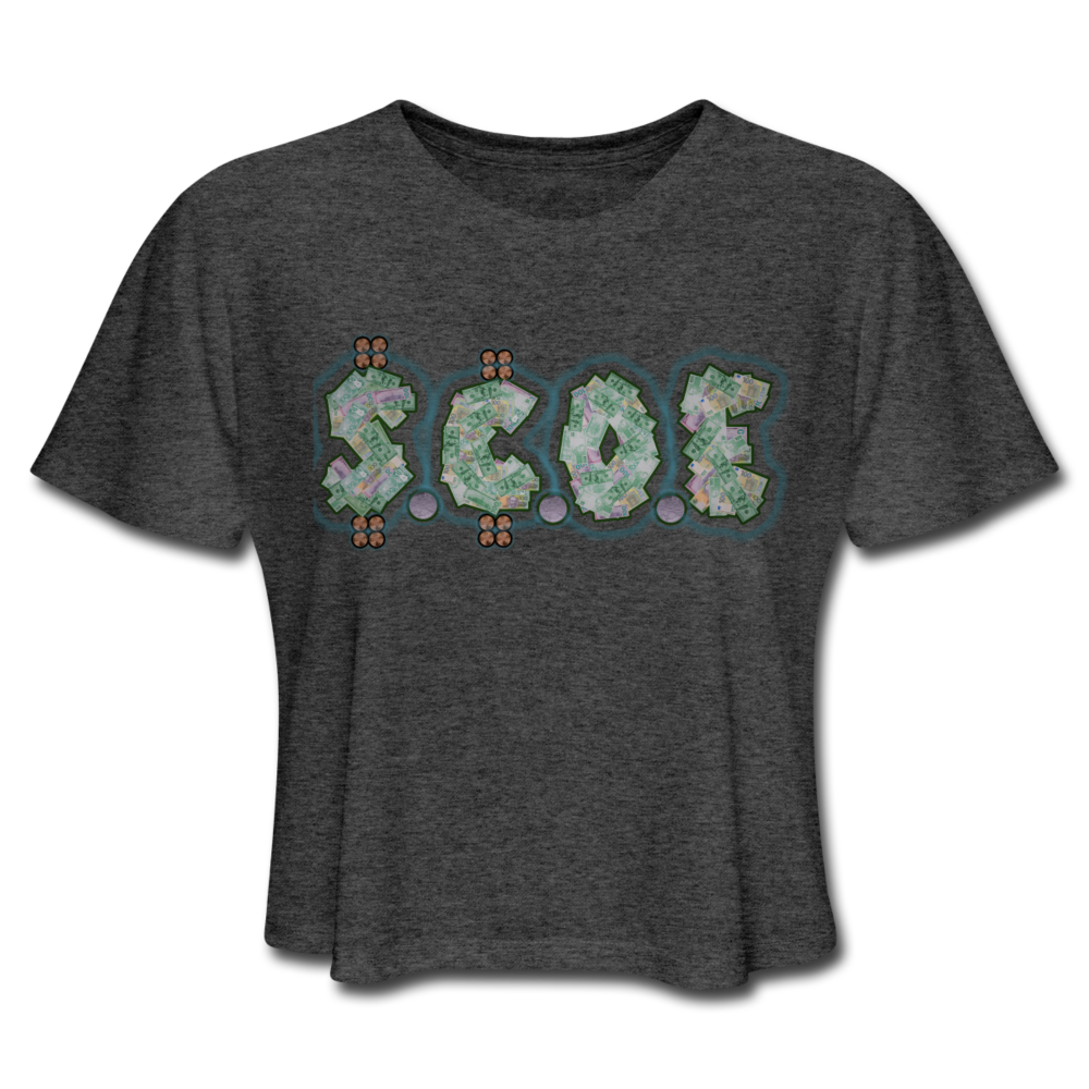 Women's Cropped T-Shirt - deep heather