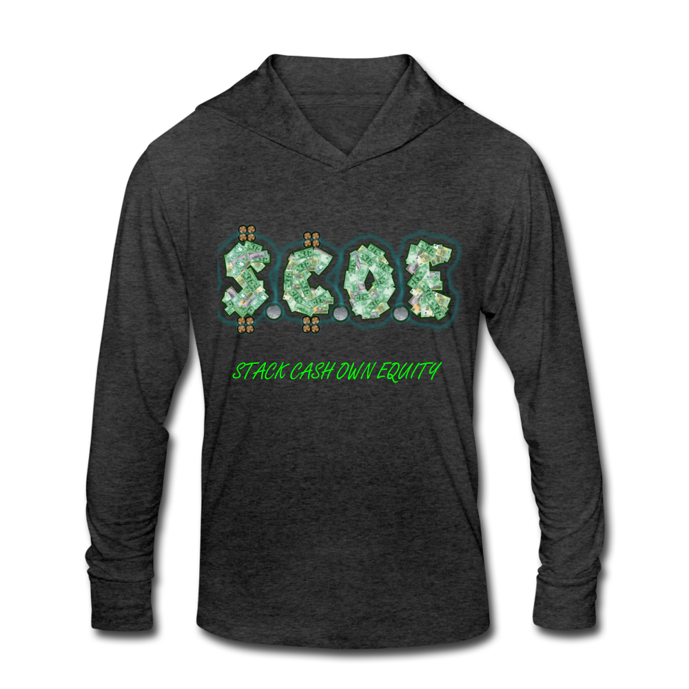 S.C.O.E Unisex Tri-Blend Hoodie Shirt - heather black