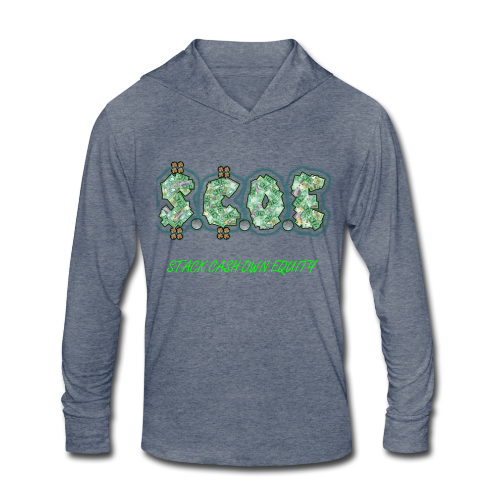 S.C.O.E Unisex Tri-Blend Hoodie Shirt - heather blue