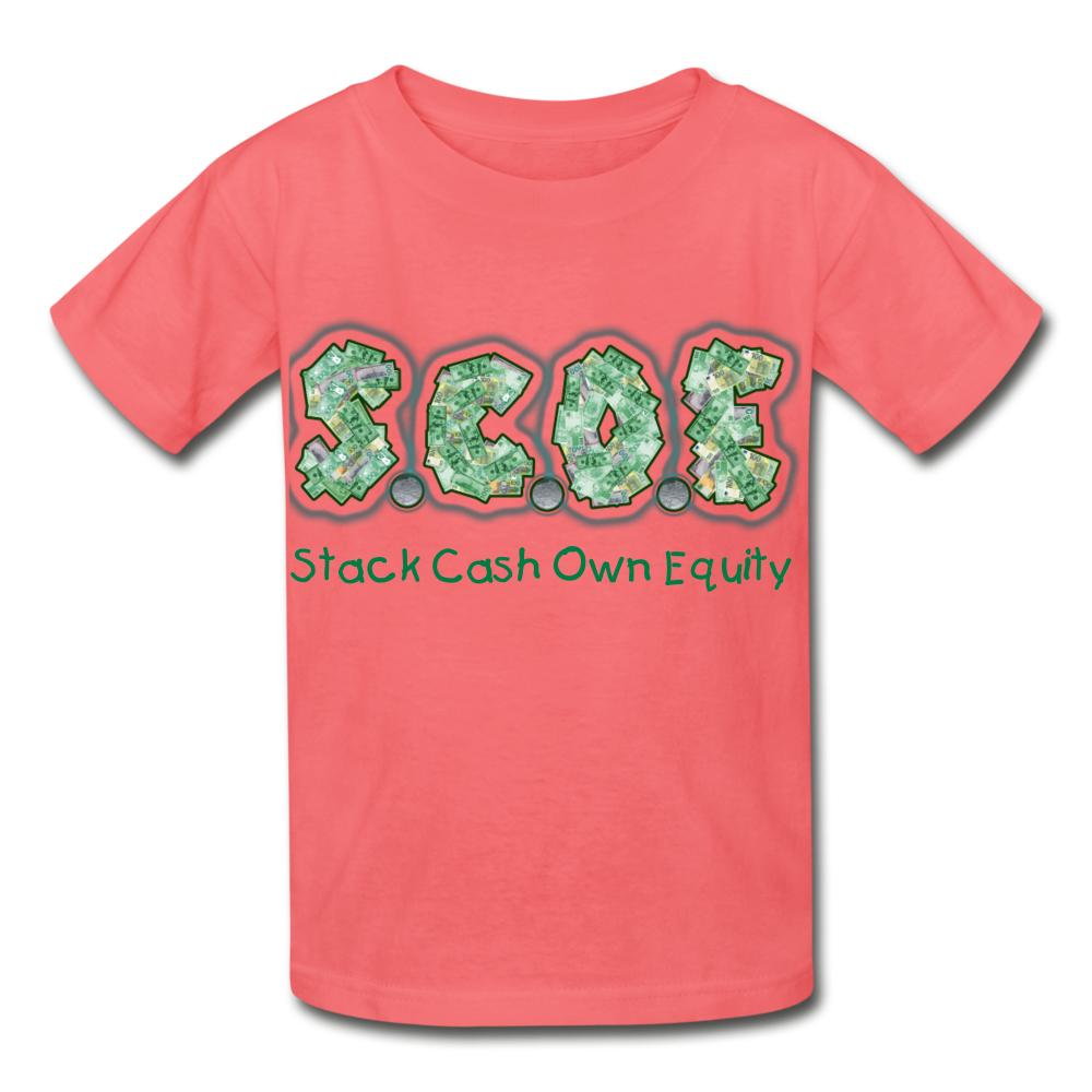 S.C.O.E Youth T-Shirt - coral
