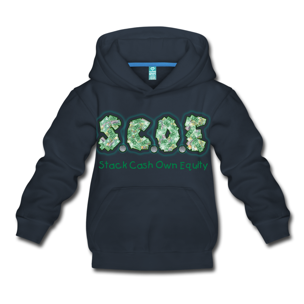 S.C.O.E Youth Premium Hoodie - navy