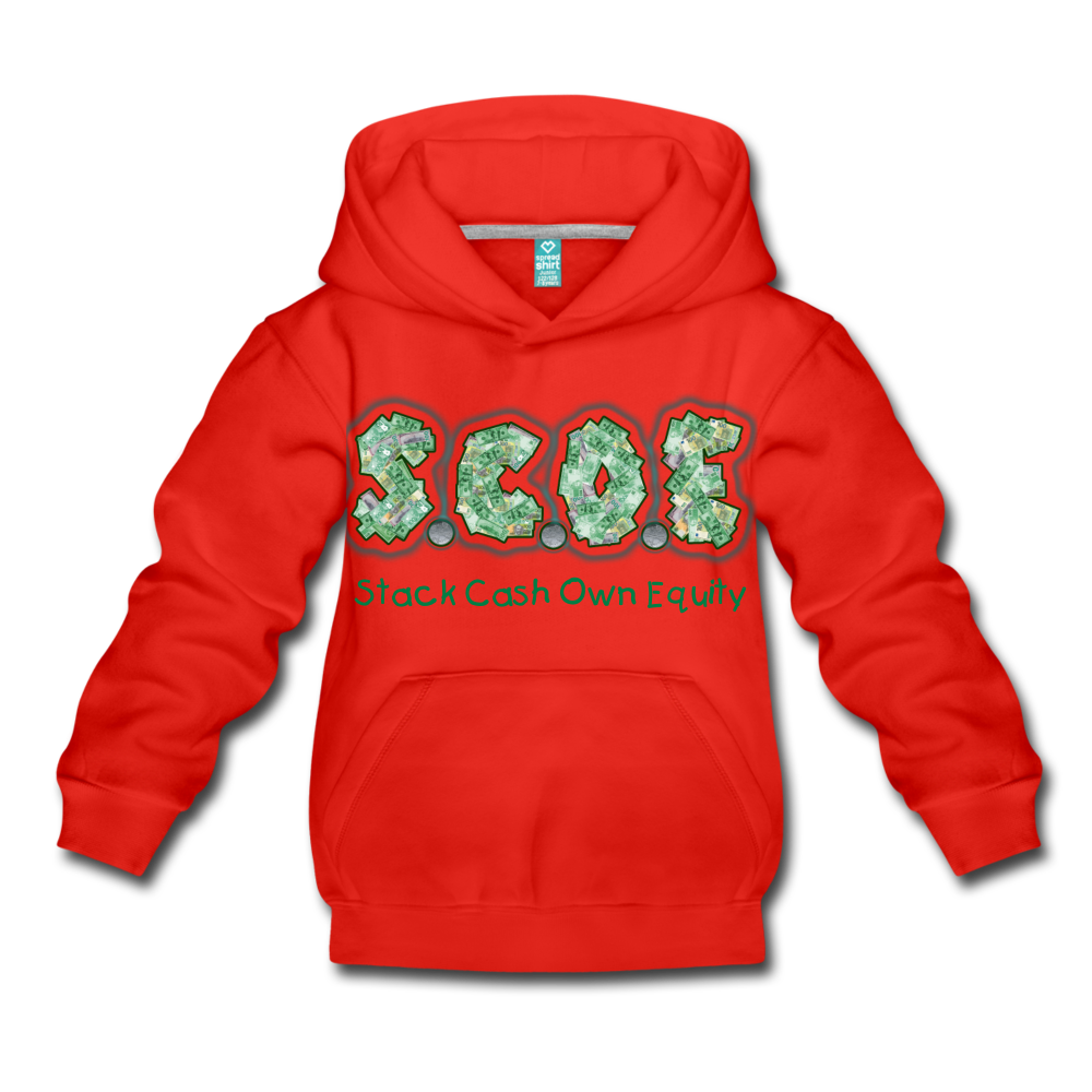 S.C.O.E Youth Premium Hoodie - red