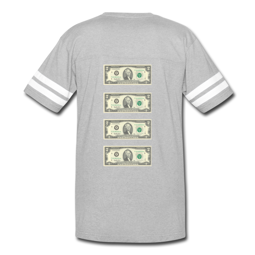 S.C.O.E $2 Bill Jersey T-Shirt - heather gray/white