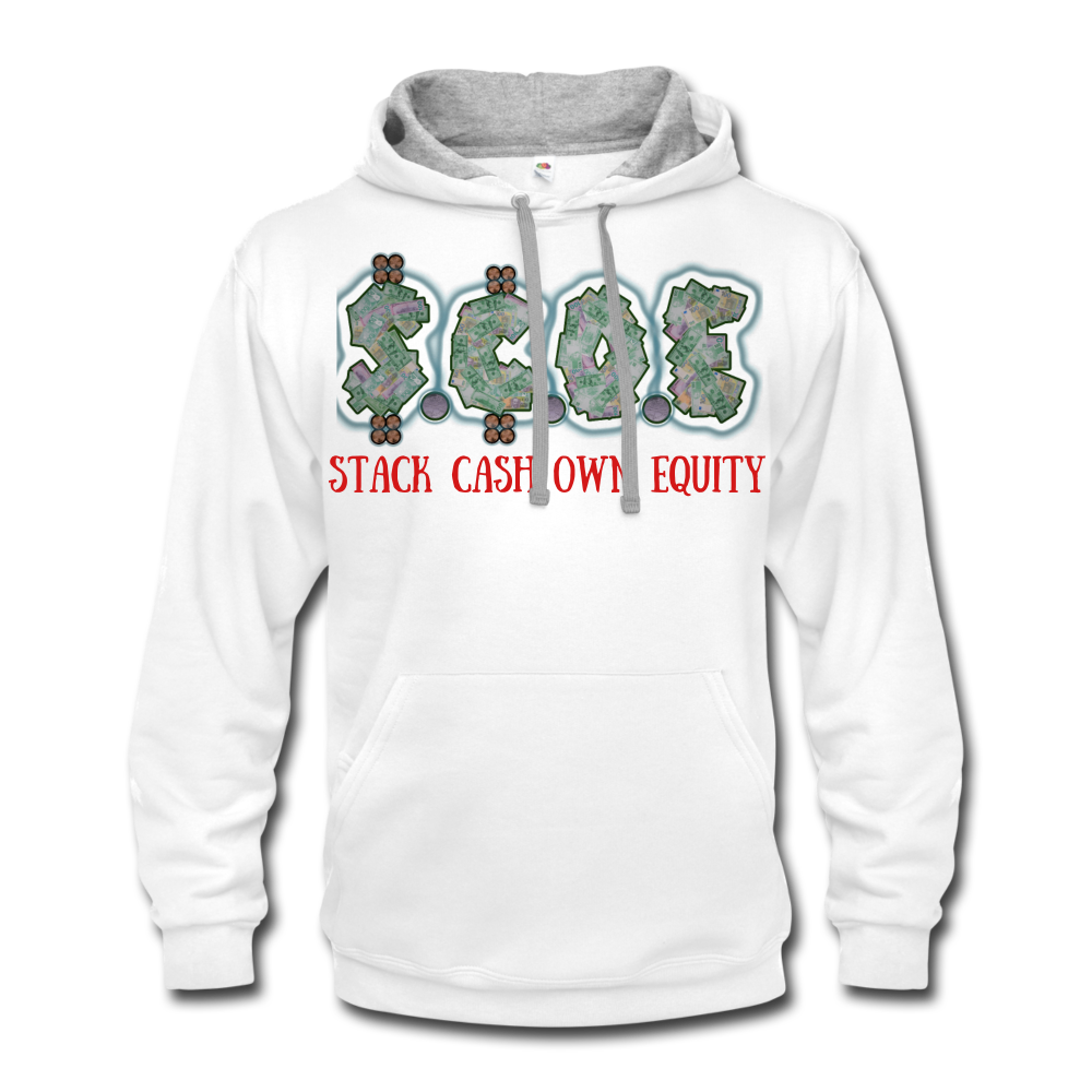 S.C.O.E "Pray" Hoodie - white/gray