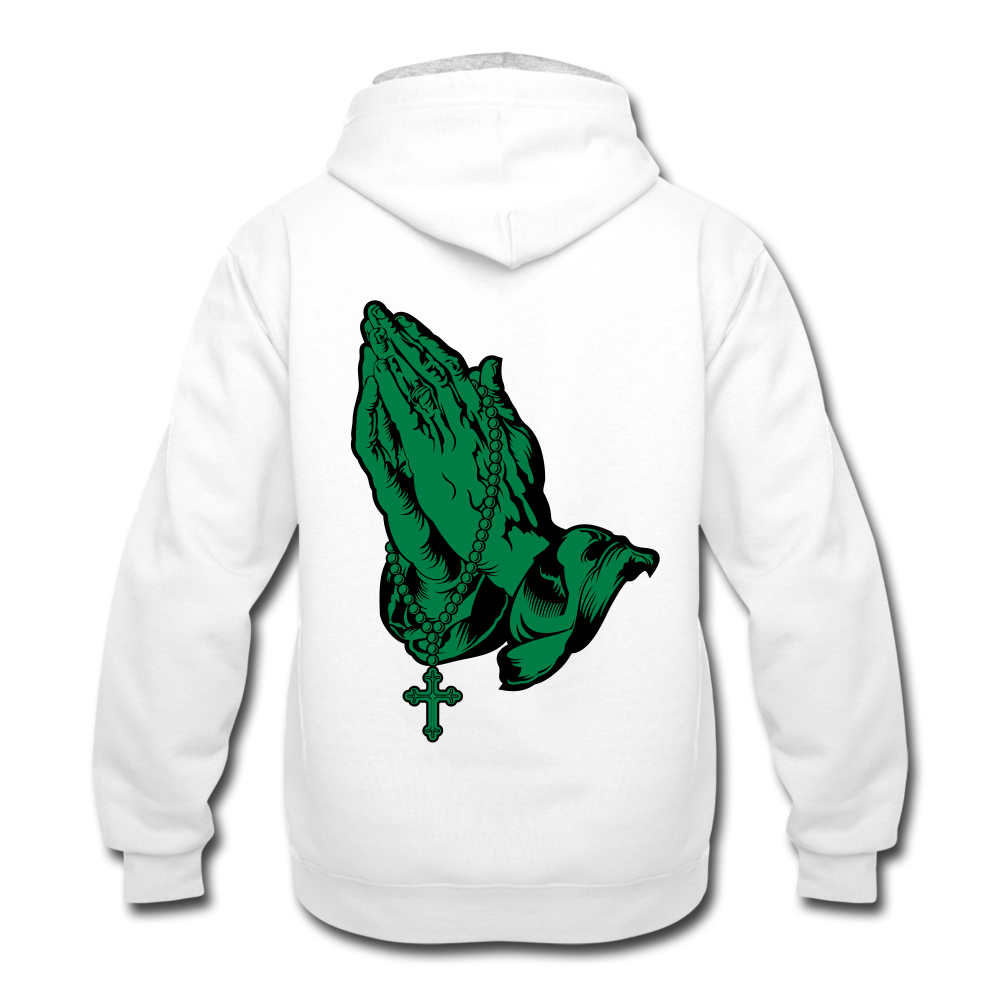S.C.O.E "Pray" Hoodie - white/gray