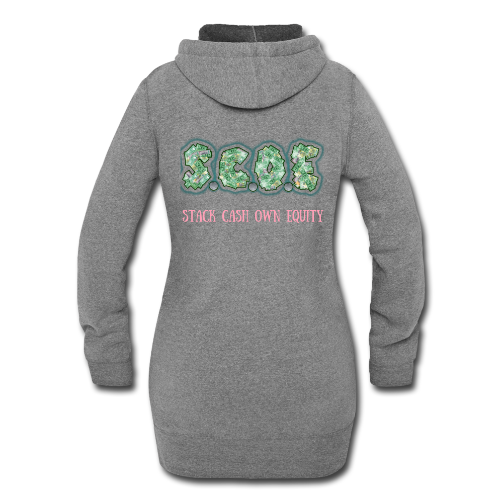 S.C.O.E QUEEN Hoodie Dress - heather gray