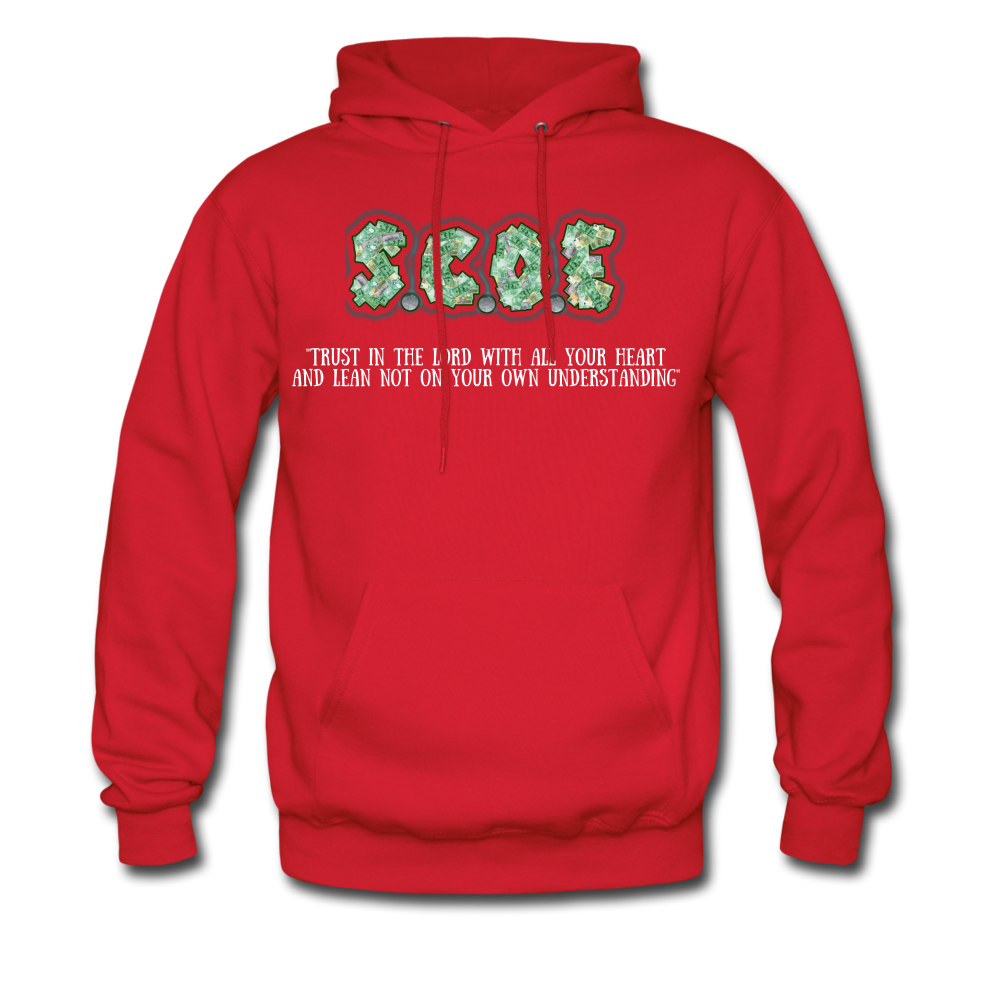 S.C.O.E "Proverbs 3:5" Hoodie - red