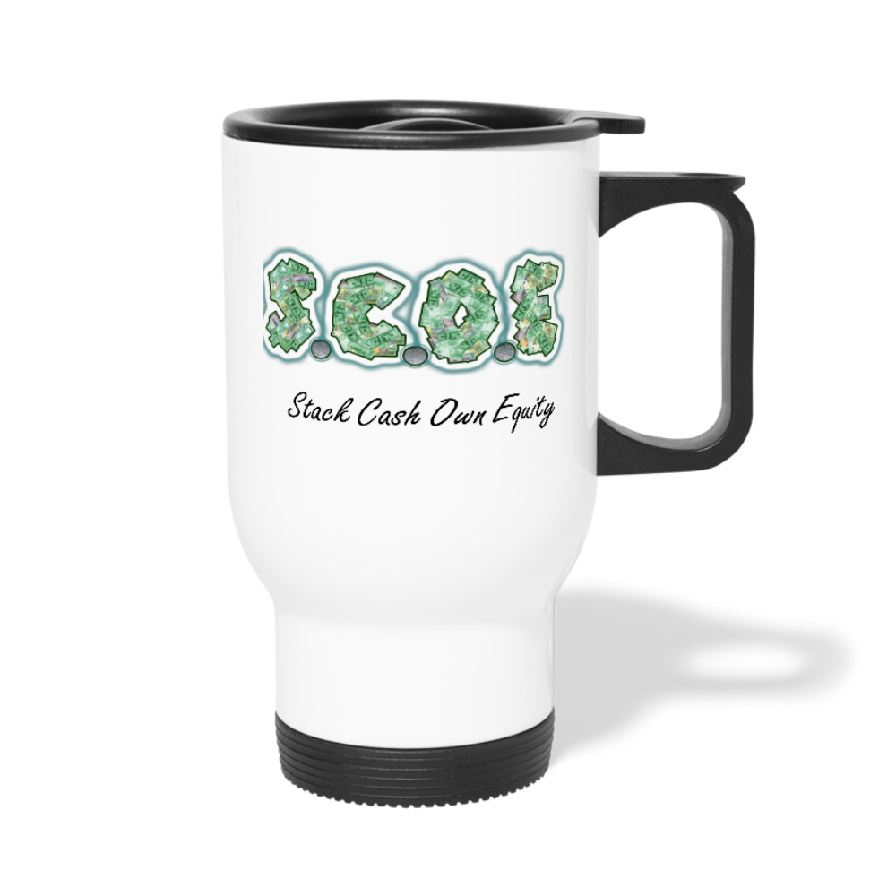 S.C.O.E Travel Tumbler - white