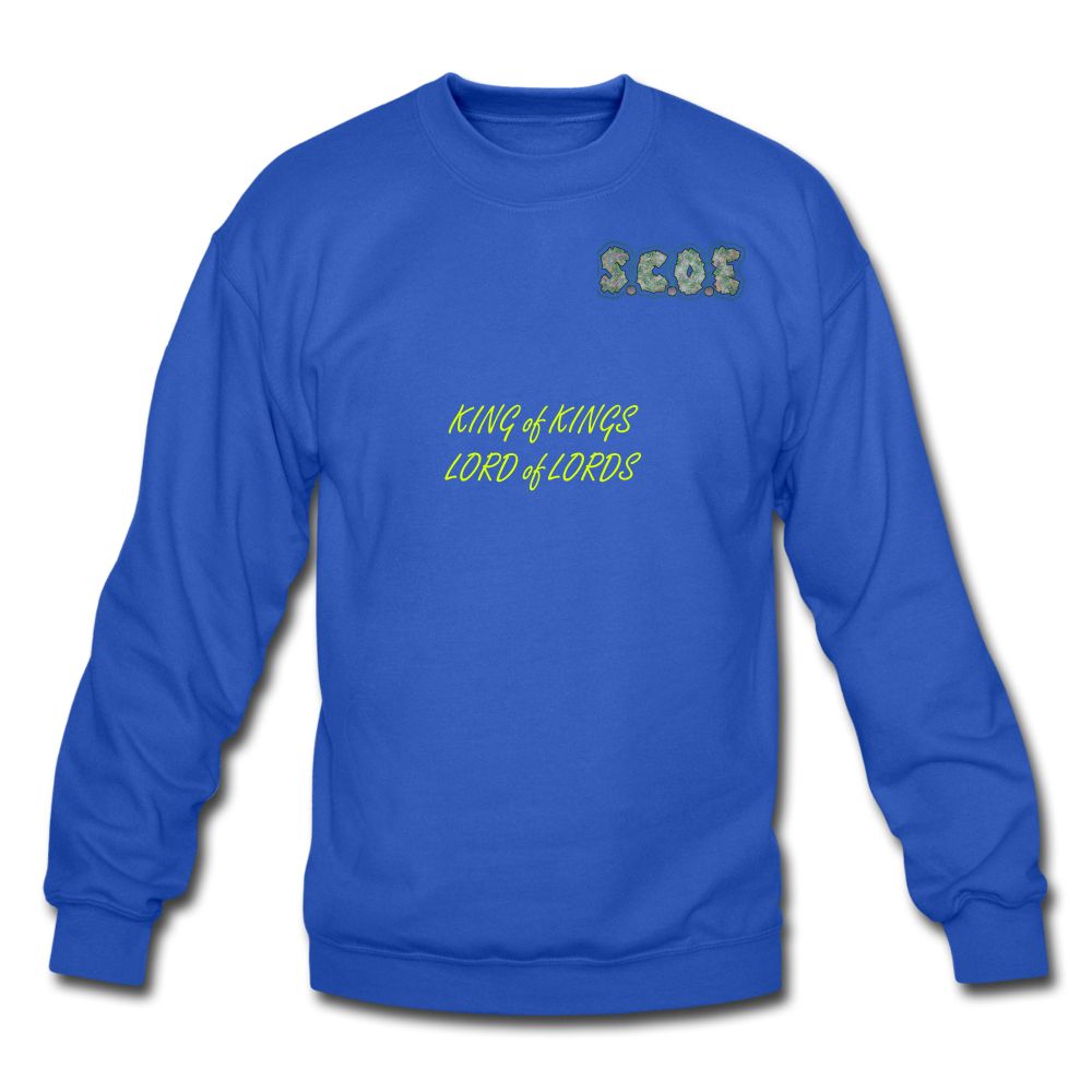 S.C.O.E King of Kings Crewneck Sweatshirt - royal blue