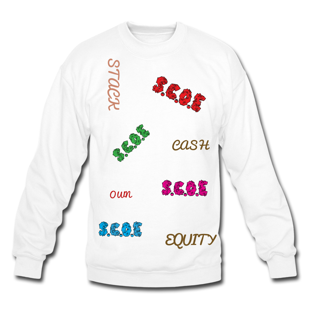 S.C.O.E Multi-Color Logo Crewneck - white