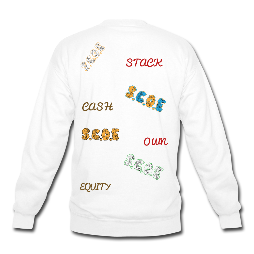 S.C.O.E Multi-Color Logo Crewneck - white