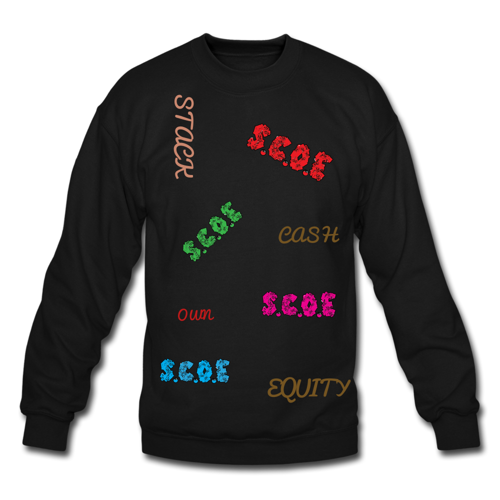 S.C.O.E Multi-Color Logo Crewneck - black