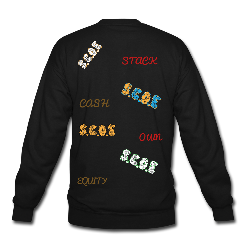 S.C.O.E Multi-Color Logo Crewneck - black