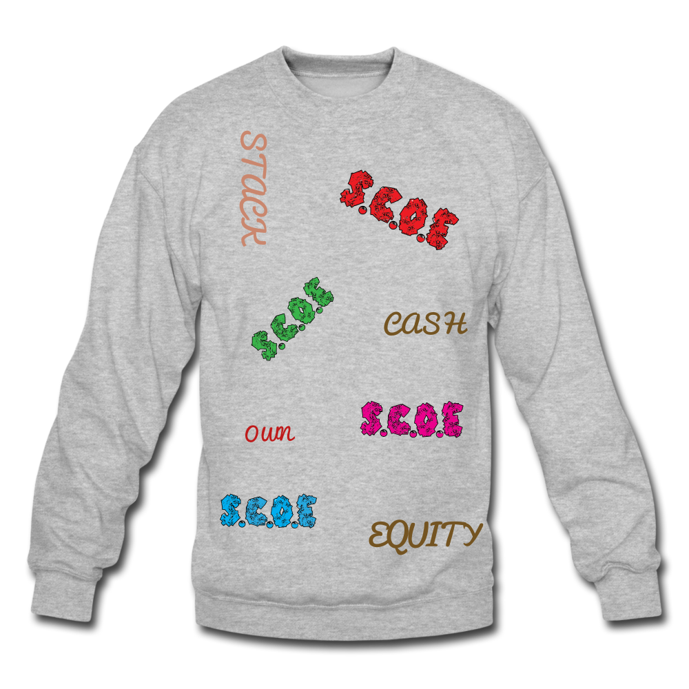 S.C.O.E Multi-Color Logo Crewneck - heather gray