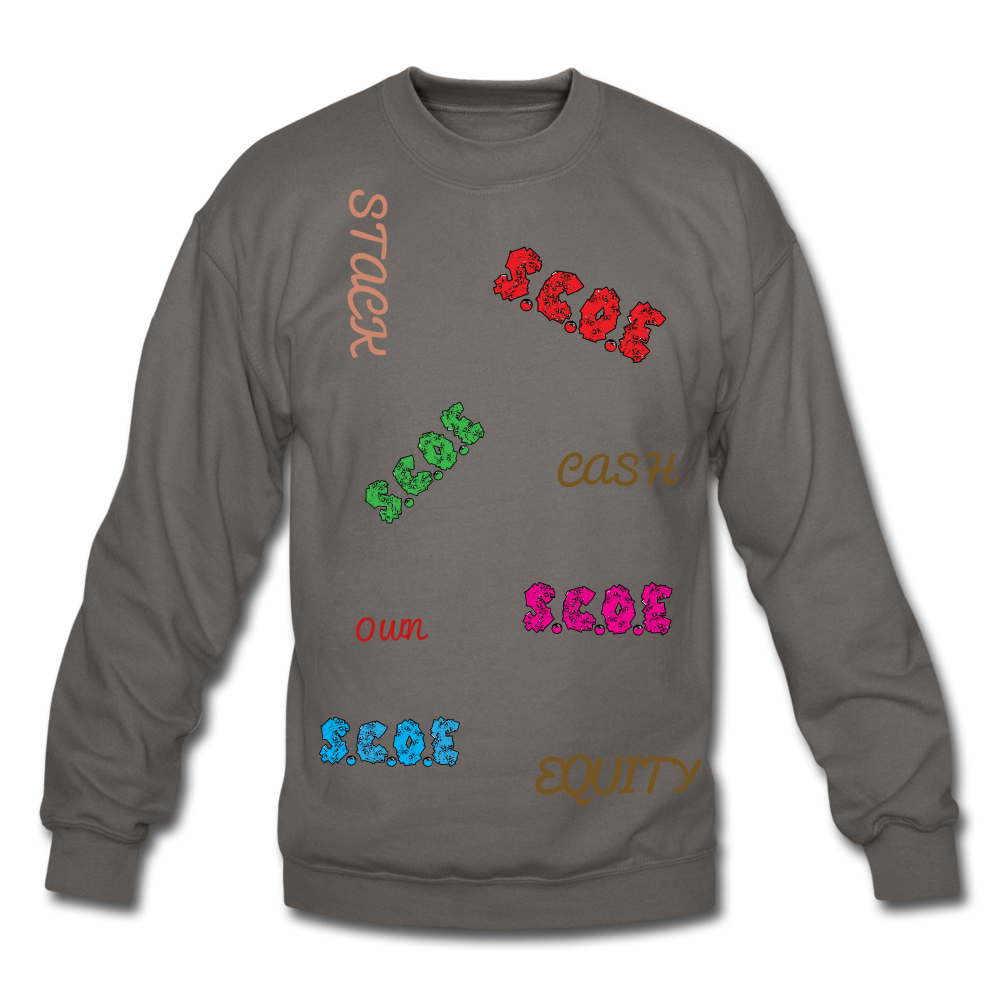S.C.O.E Multi-Color Logo Crewneck - asphalt gray
