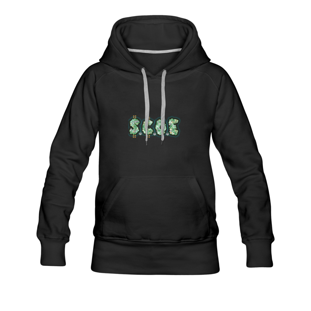 S.C.O.E Women's Multi-Color Logo Hoodie - black