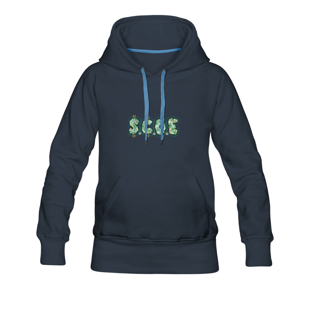 S.C.O.E Women's Multi-Color Logo Hoodie - navy