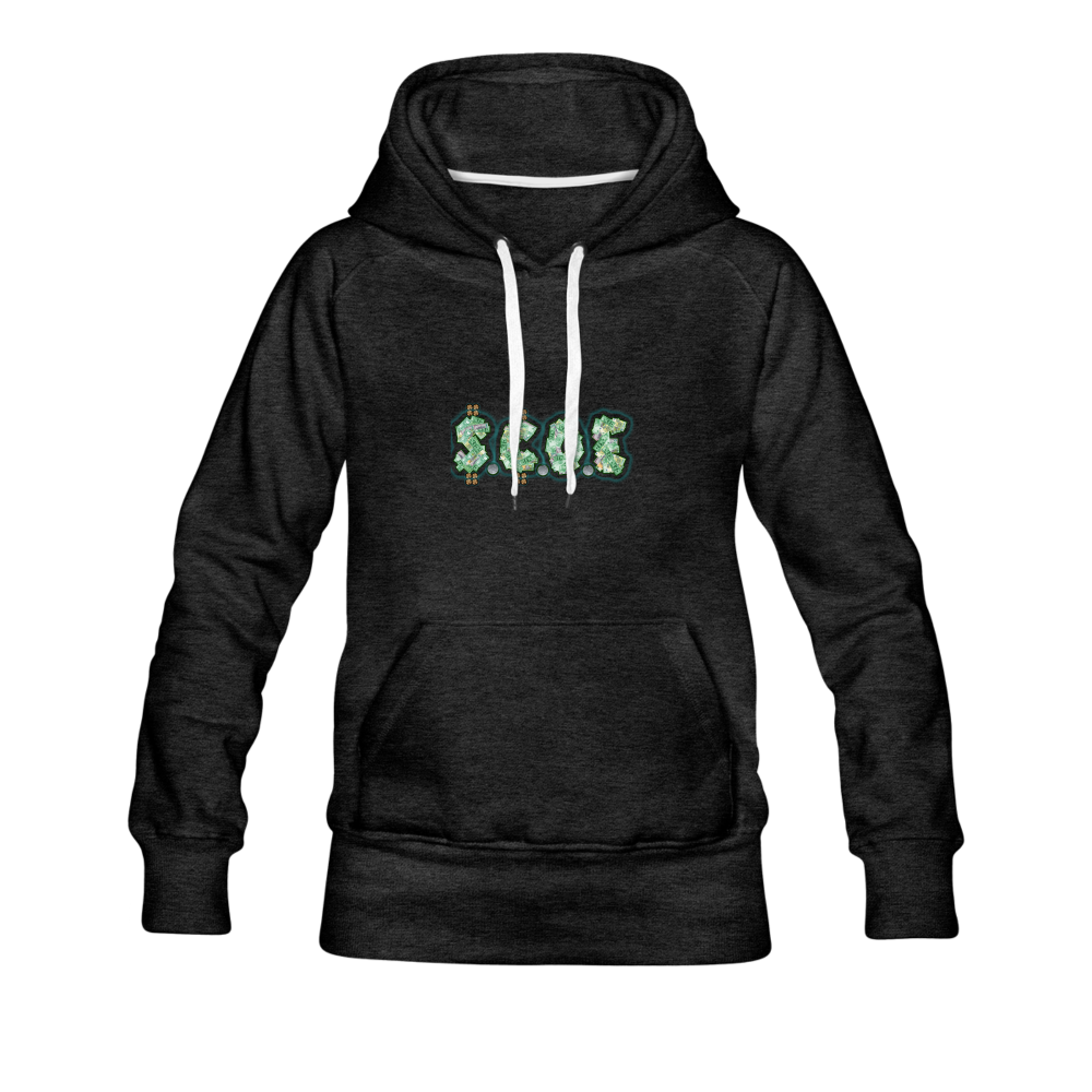 S.C.O.E Women's Multi-Color Logo Hoodie - charcoal gray