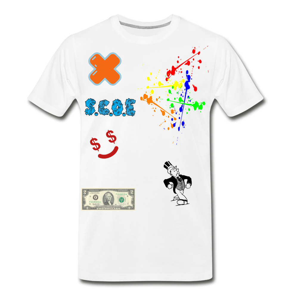 S.C.O.E Abstract Random Tee - white