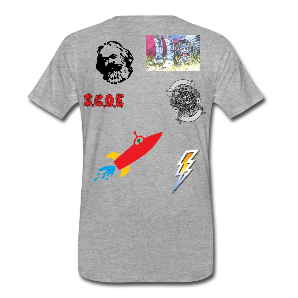 S.C.O.E Abstract Random Tee - heather gray