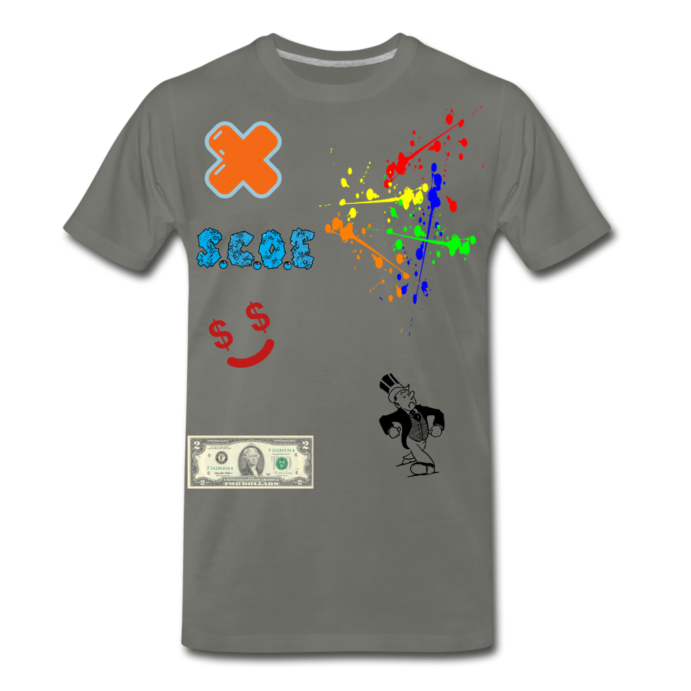 S.C.O.E Abstract Random Tee - asphalt gray