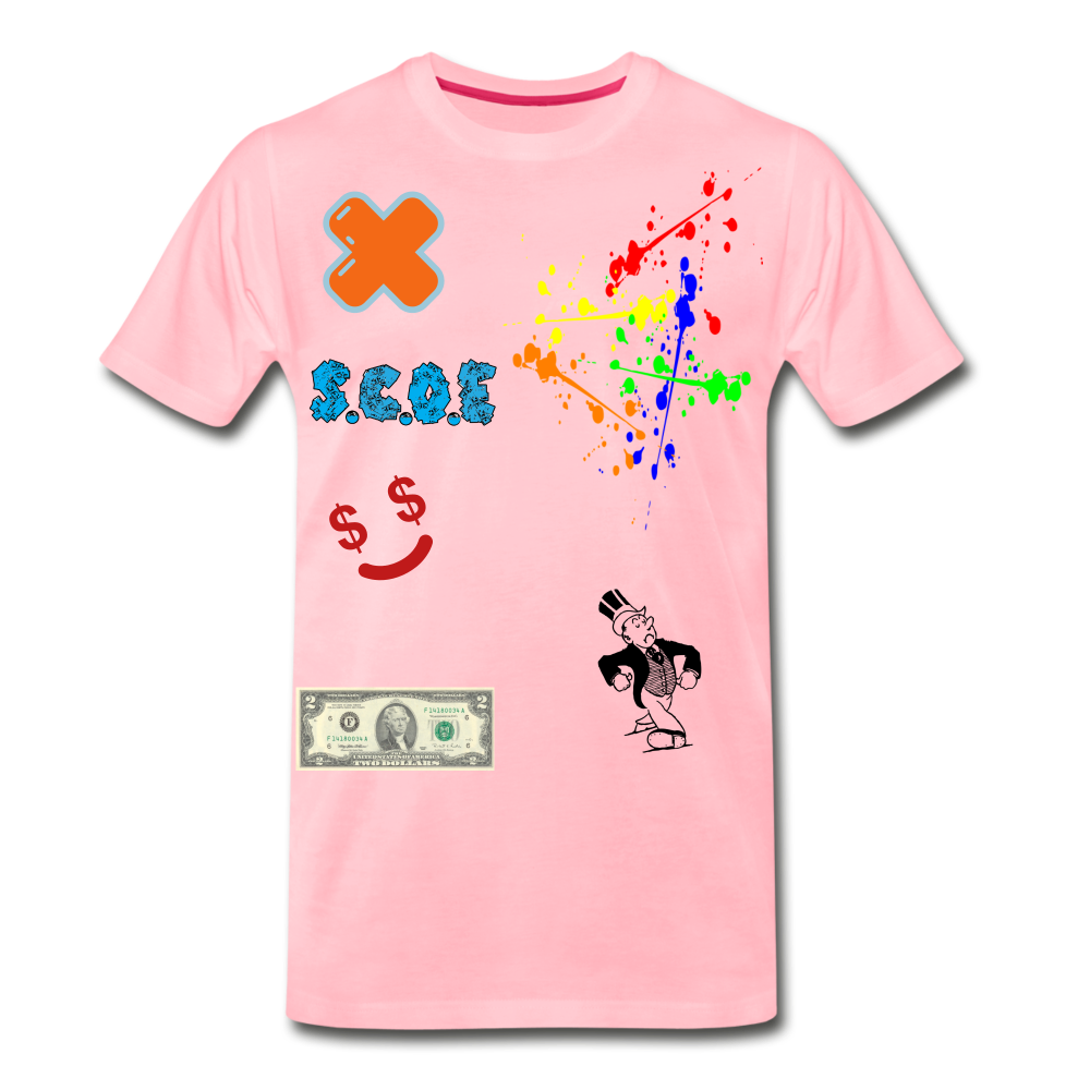 S.C.O.E Abstract Random Tee - pink