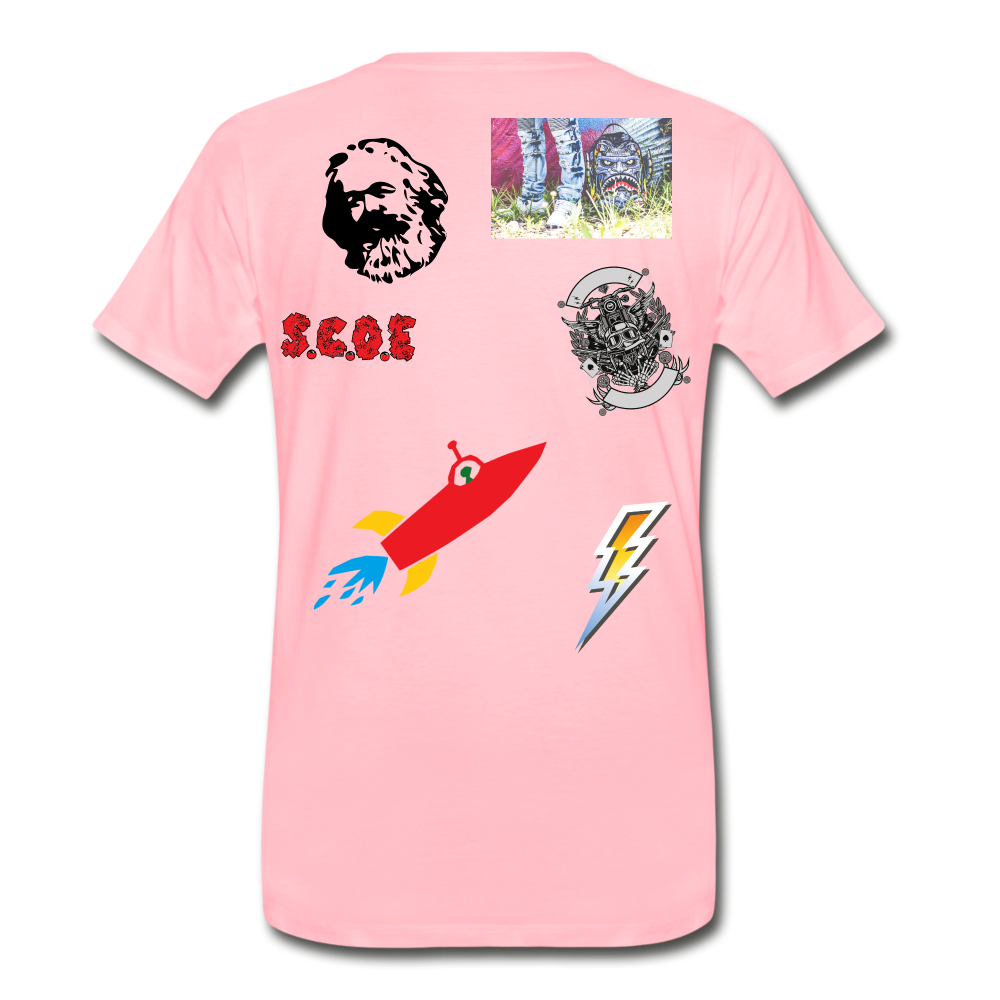 S.C.O.E Abstract Random Tee - pink
