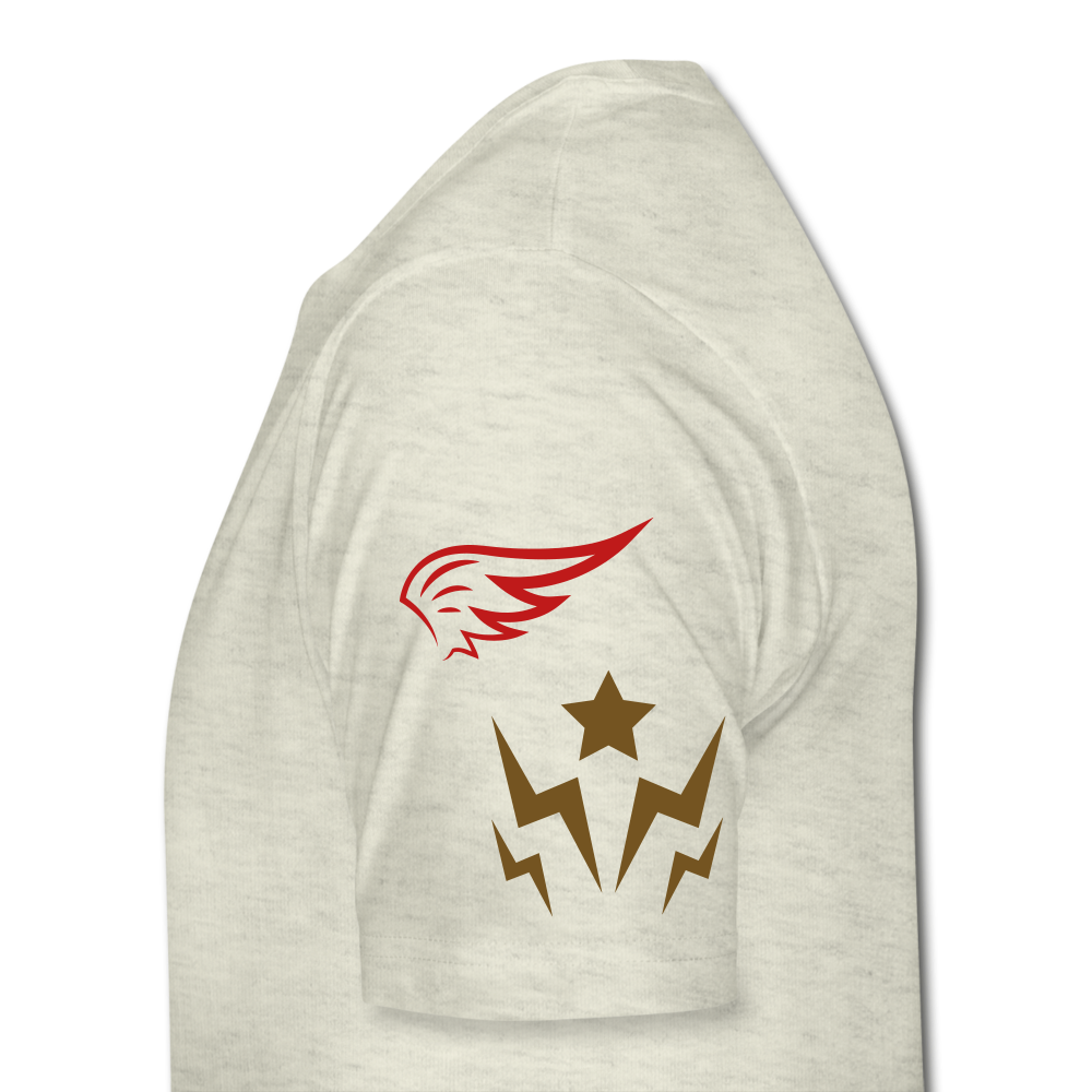 S.C.O.E Abstract Random Tee - heather oatmeal