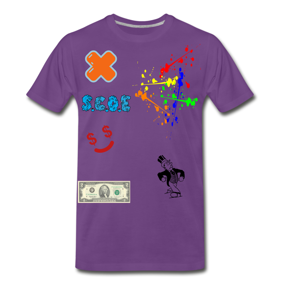 S.C.O.E Abstract Random Tee - purple