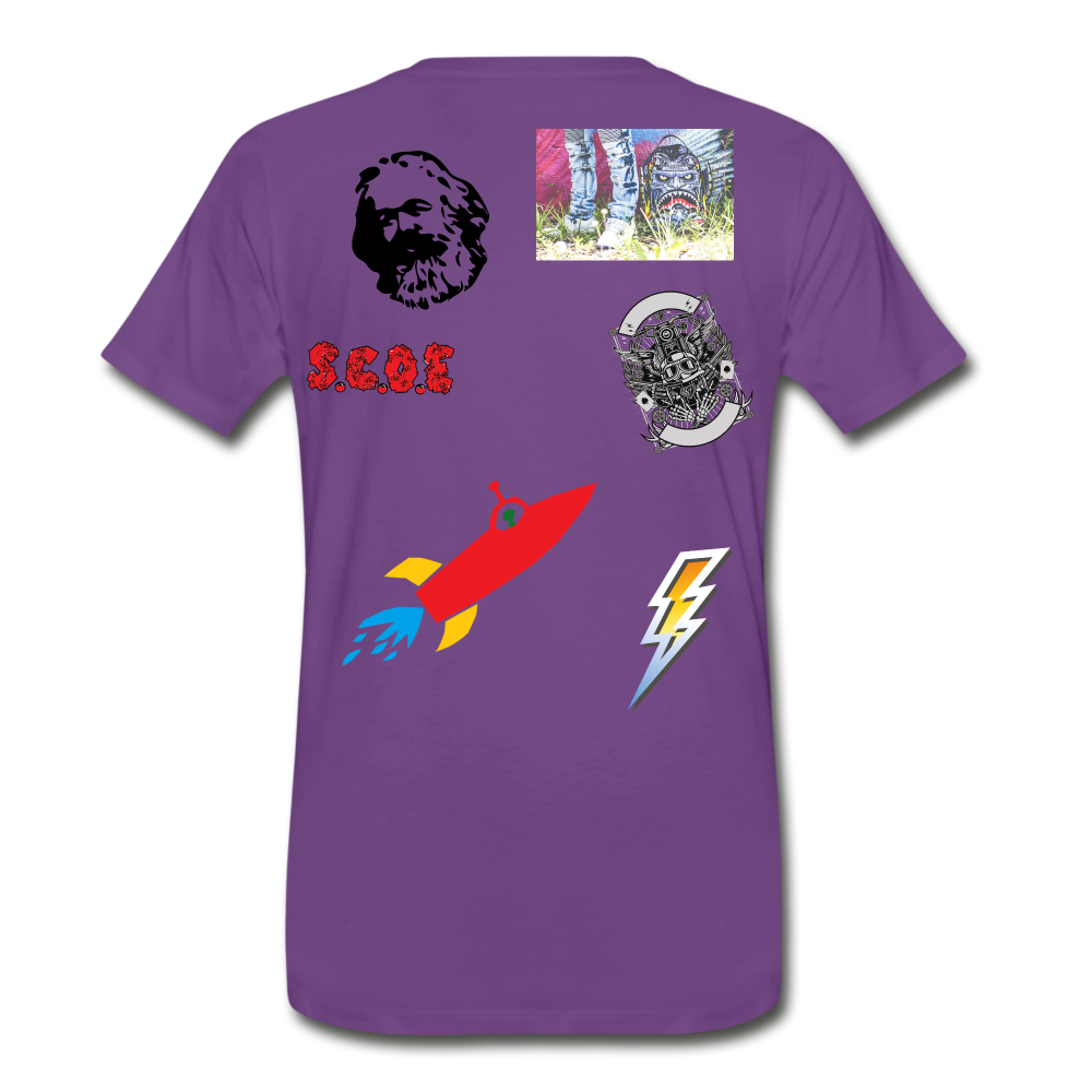 S.C.O.E Abstract Random Tee - purple