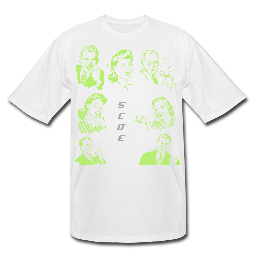 S.C.O.E Vintage Print Tall Tee - white