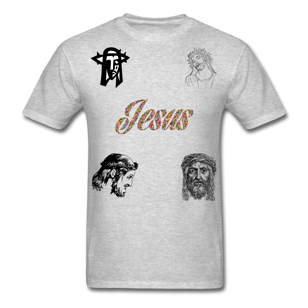 S.C.O.E Jesus Portrait Tee - heather gray