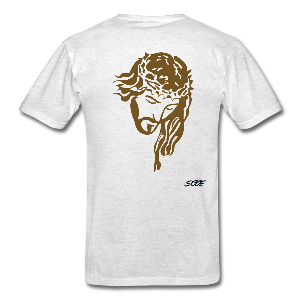 S.C.O.E Jesus Portrait Tee - light heather gray