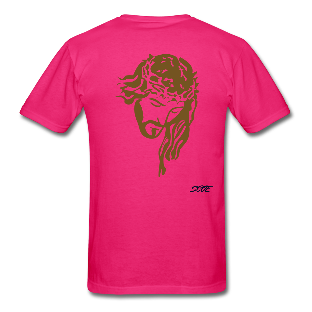 S.C.O.E Jesus Portrait Tee - fuchsia