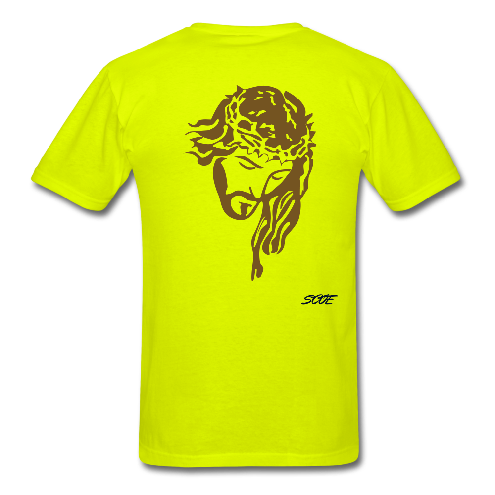 S.C.O.E Jesus Portrait Tee - safety green