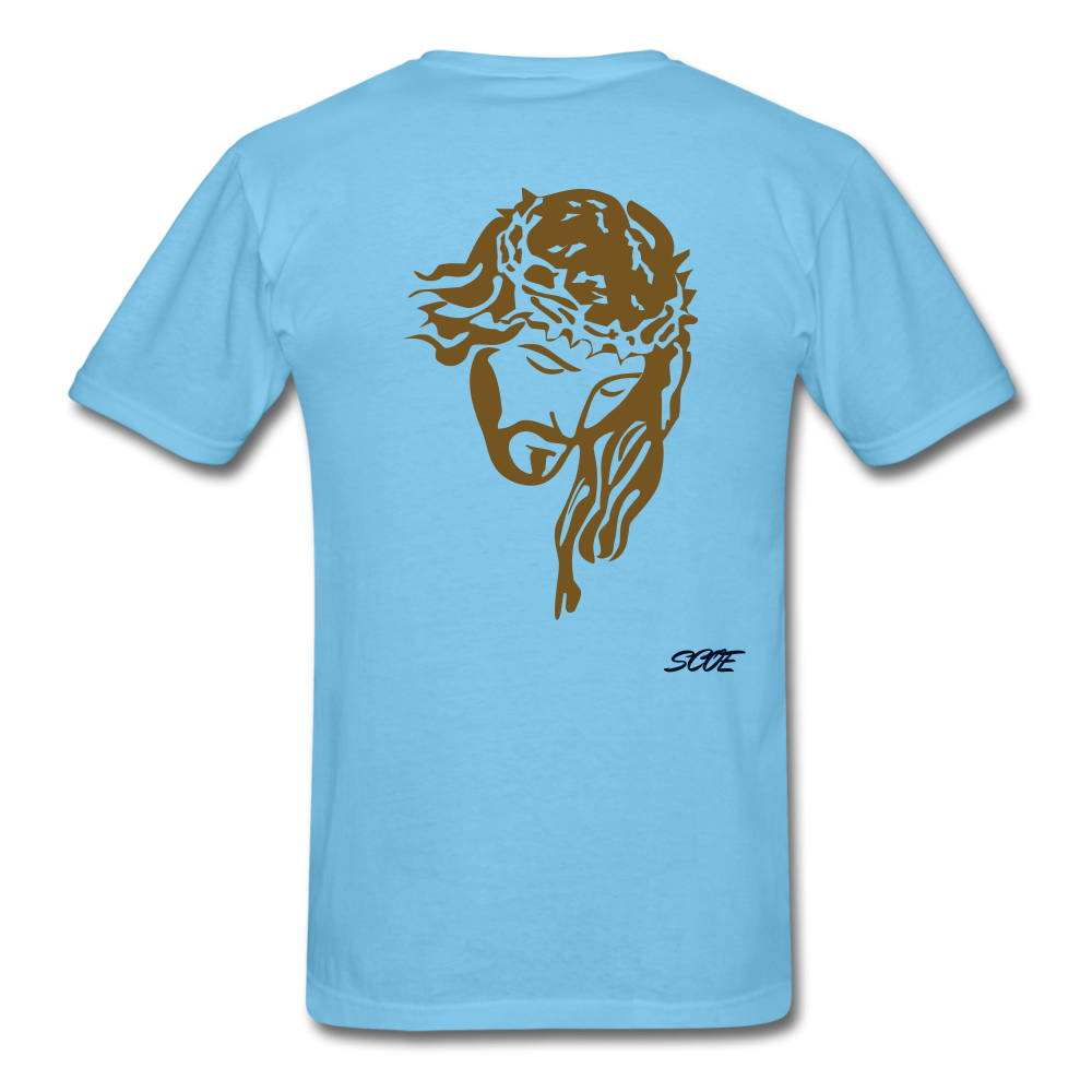 S.C.O.E Jesus Portrait Tee - aquatic blue