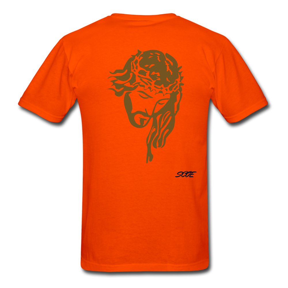 S.C.O.E Jesus Portrait Tee - orange