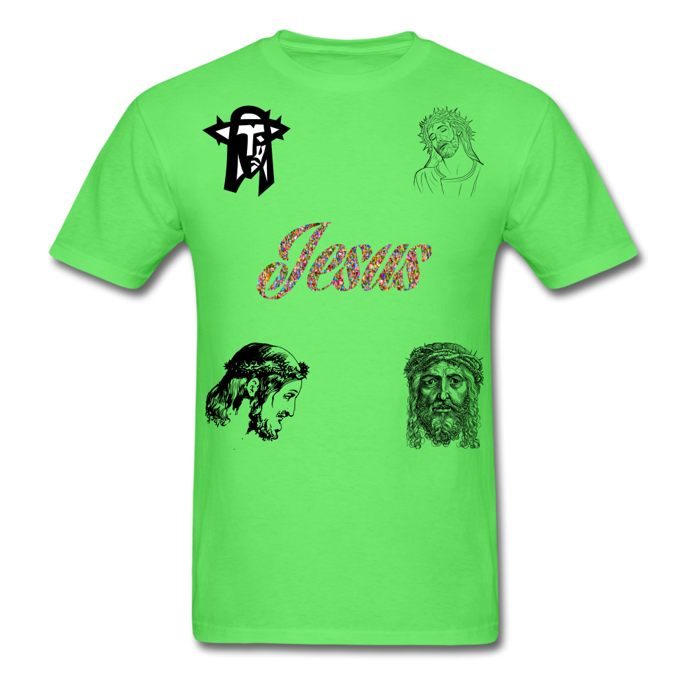 S.C.O.E Jesus Portrait Tee - kiwi