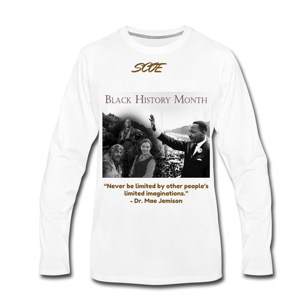 S.C.O.E Black History Long Sleeve - white