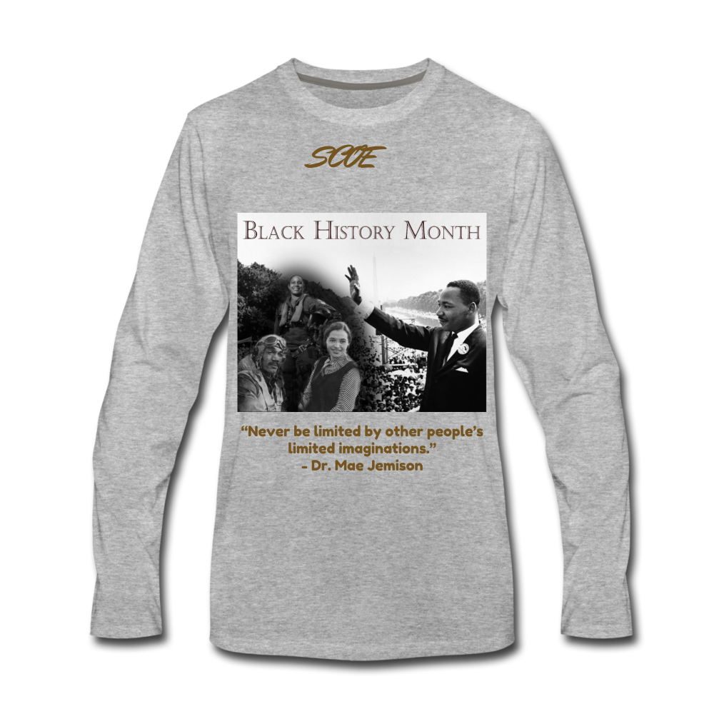 S.C.O.E Black History Long Sleeve - heather gray