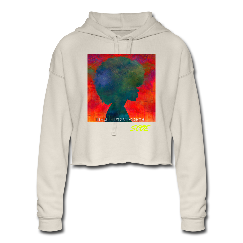 S.C.O.E Black Queen Cropped Hoodie - dust