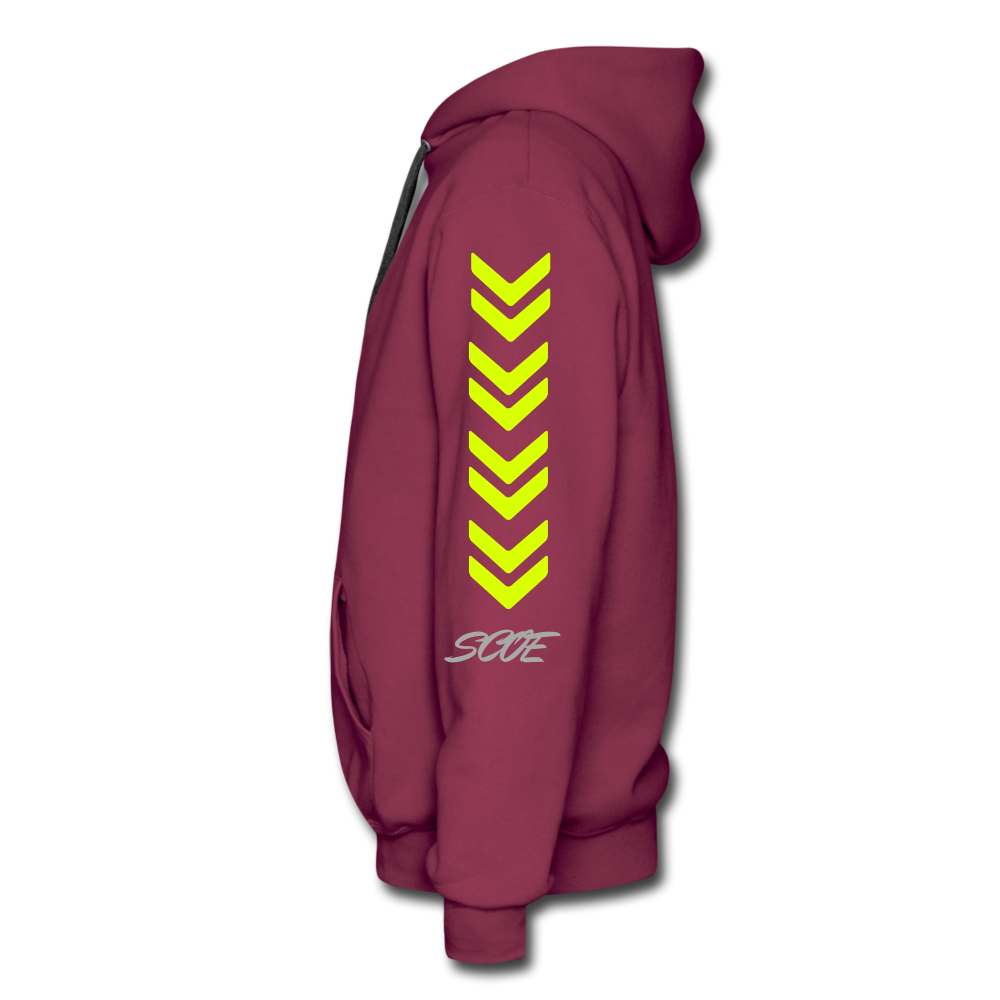 S.C.O.E 2:22 Hustle Hoodie - burgundy