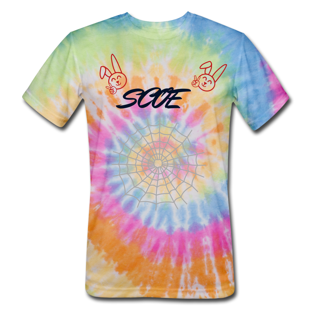 S.C.O.E Bunny Tie Dye T-Shirt - rainbow