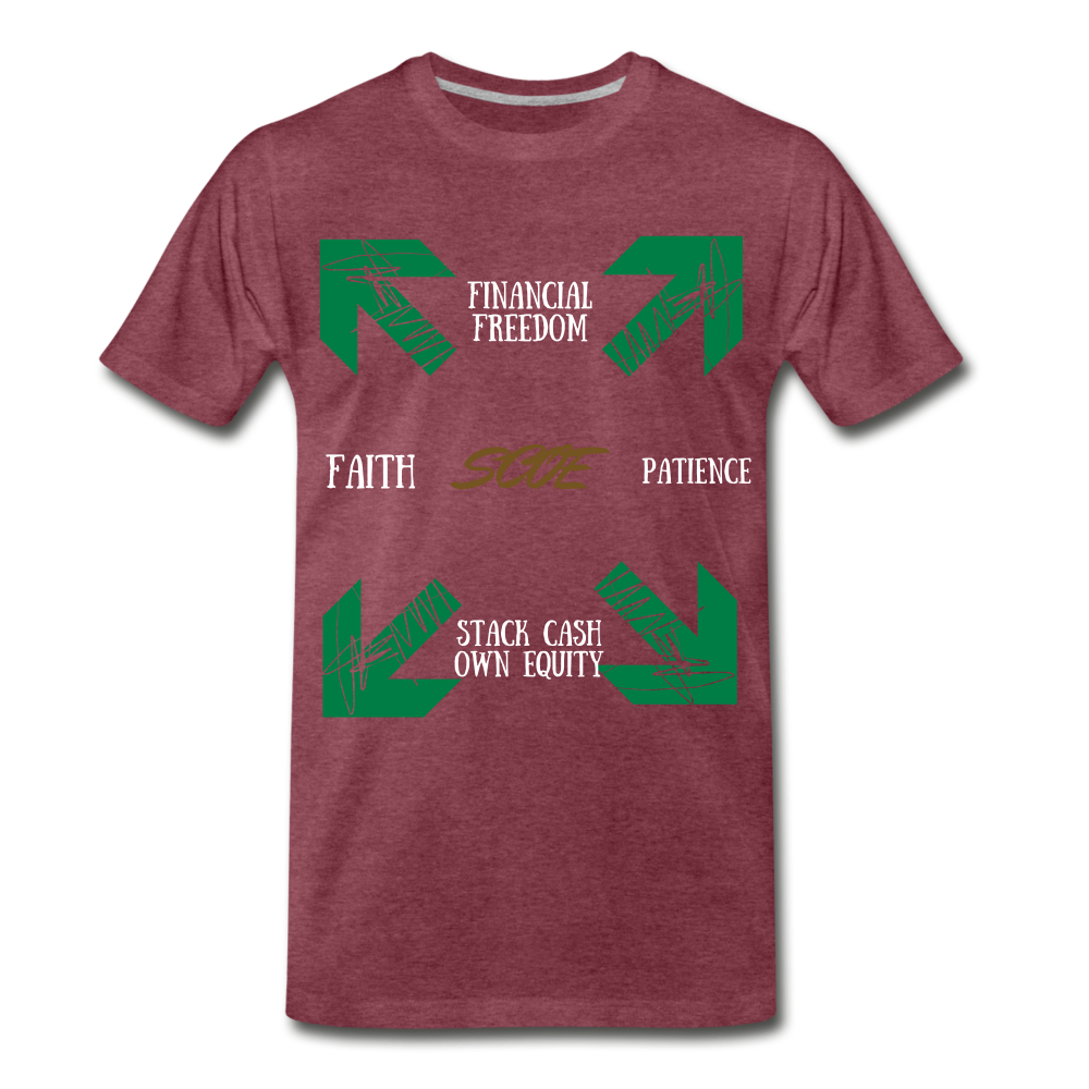 S.C.O.E "Money often Costs 2 Much" T-Shirt - heather burgundy