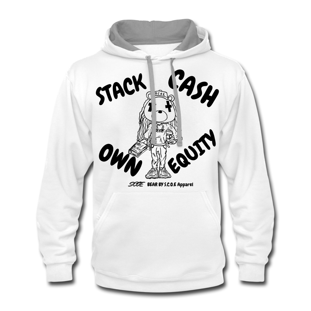 S.C.O.E Bear Hoodie - white/gray