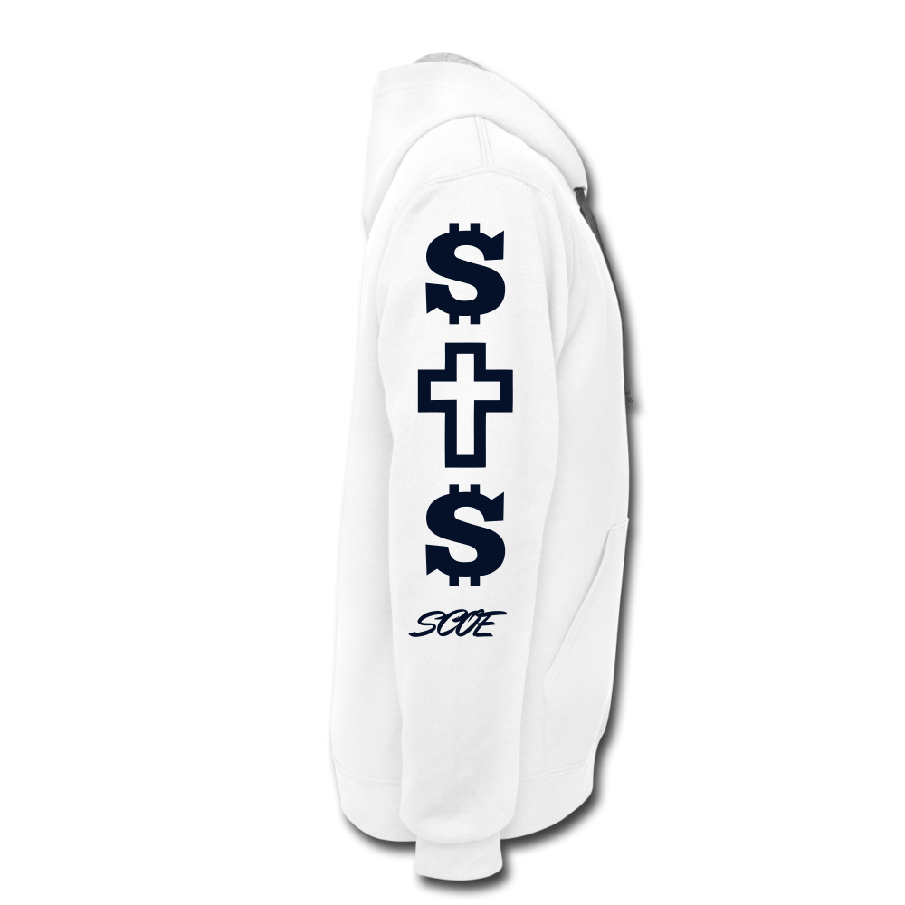 S.C.O.E Bear Hoodie - white/gray