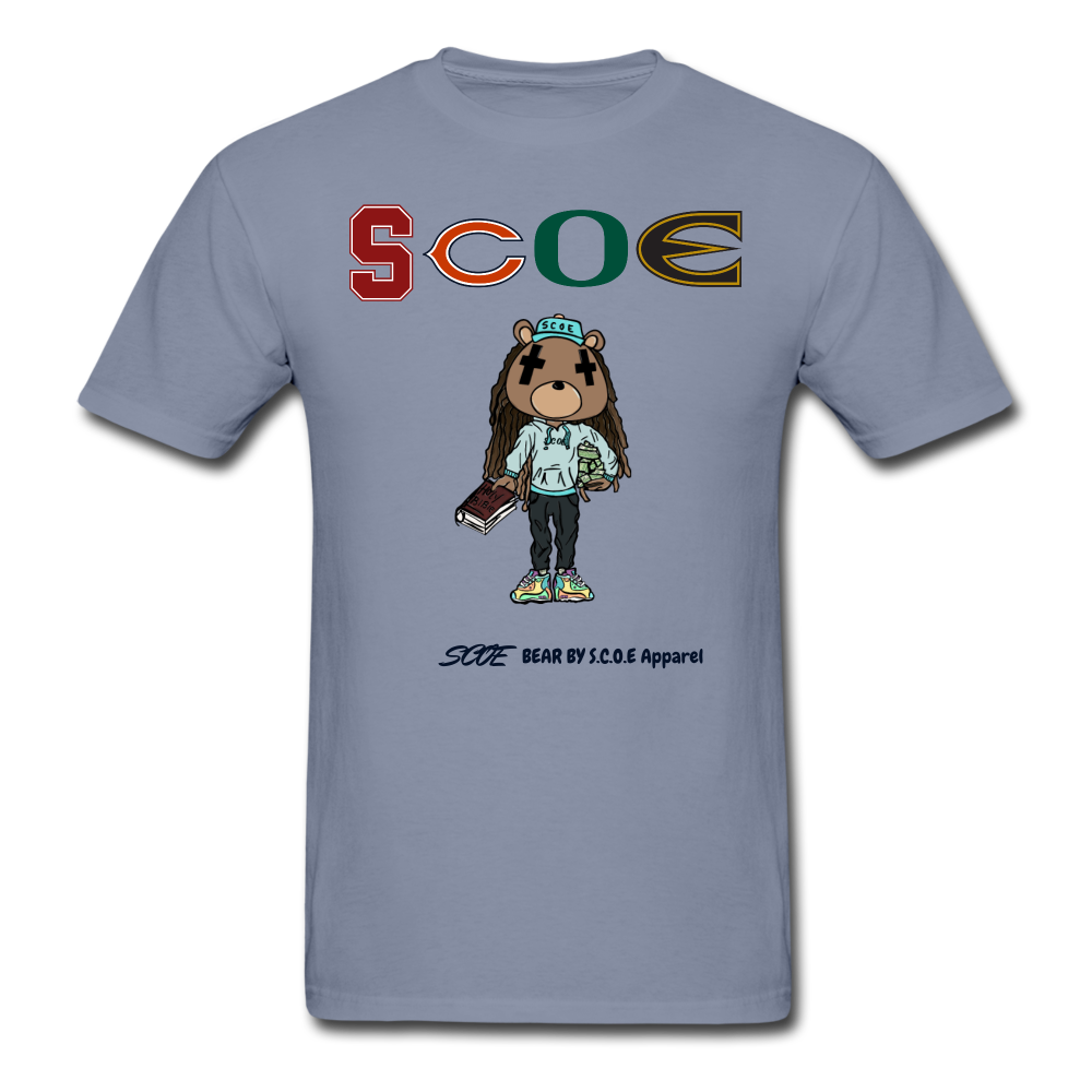 S.C.O.E Bear ComfortWash T-Shirt - blue